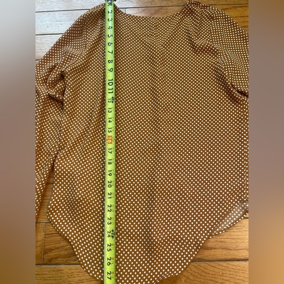 𝅺rachel Zoe Polka Dot Long Sleeve Button Up Blouse Size S - Picture 6 of 7